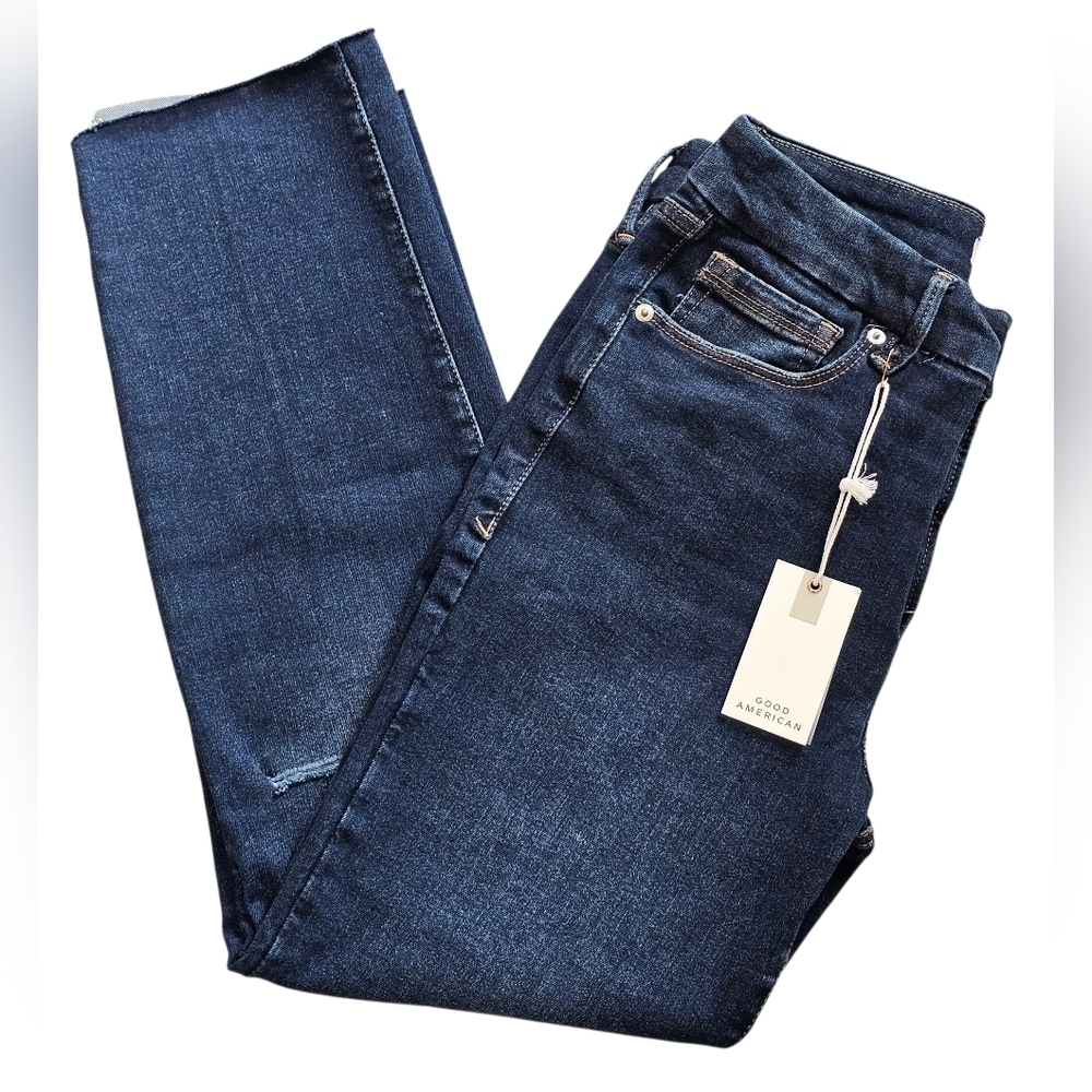 Good American Women's (Size 6-12) Good Legs Straight Mid-rise Straight Leg, NEW! - Picture 3 of 13